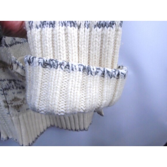 Eddie Bauer 'Grandpa' Tribal Knit Cardigan Women Size XL Wool Blend Front Pocket - Picture 7 of 10